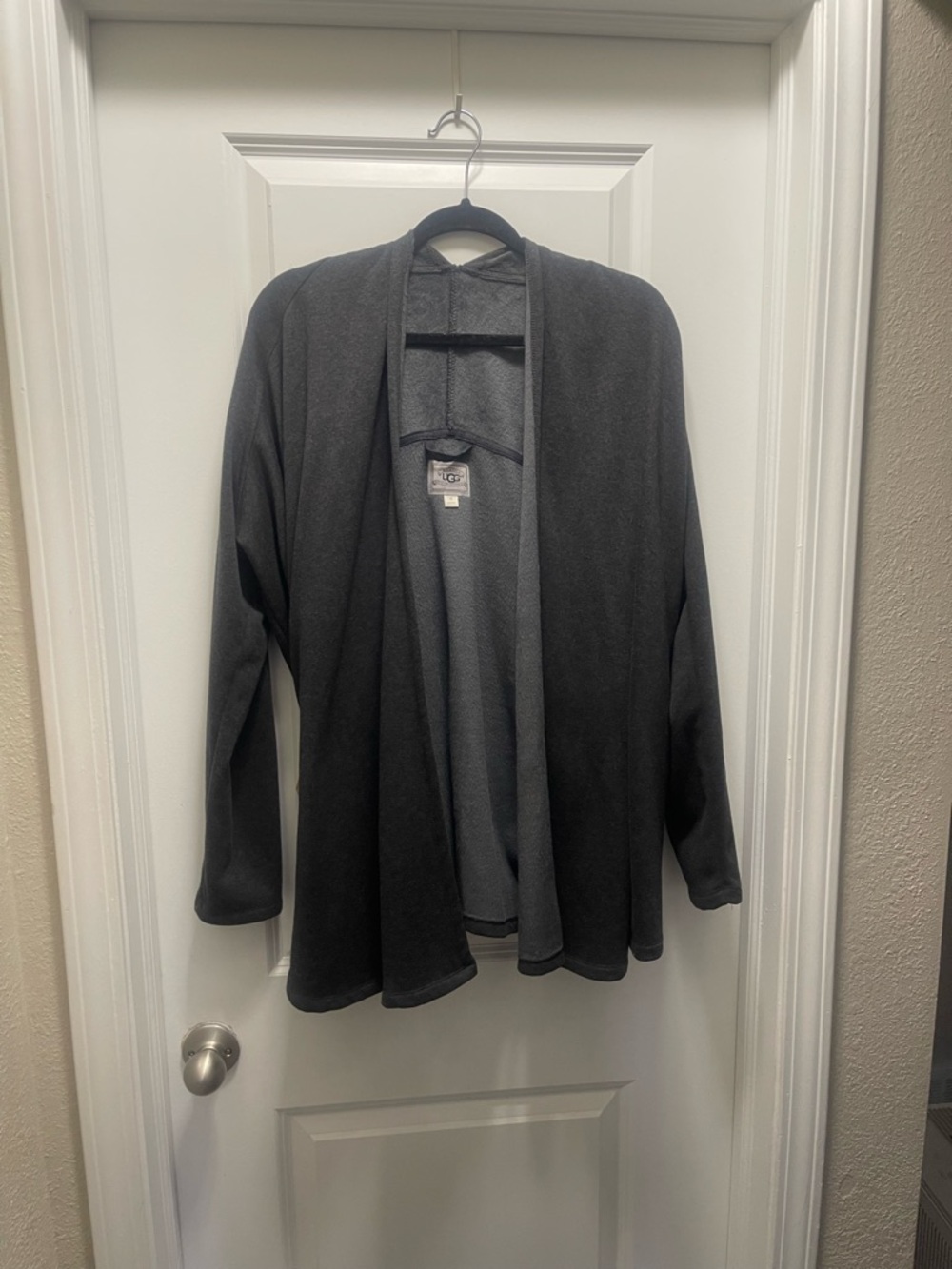 UGG Heather Gray Open-Front Knit Cardigan